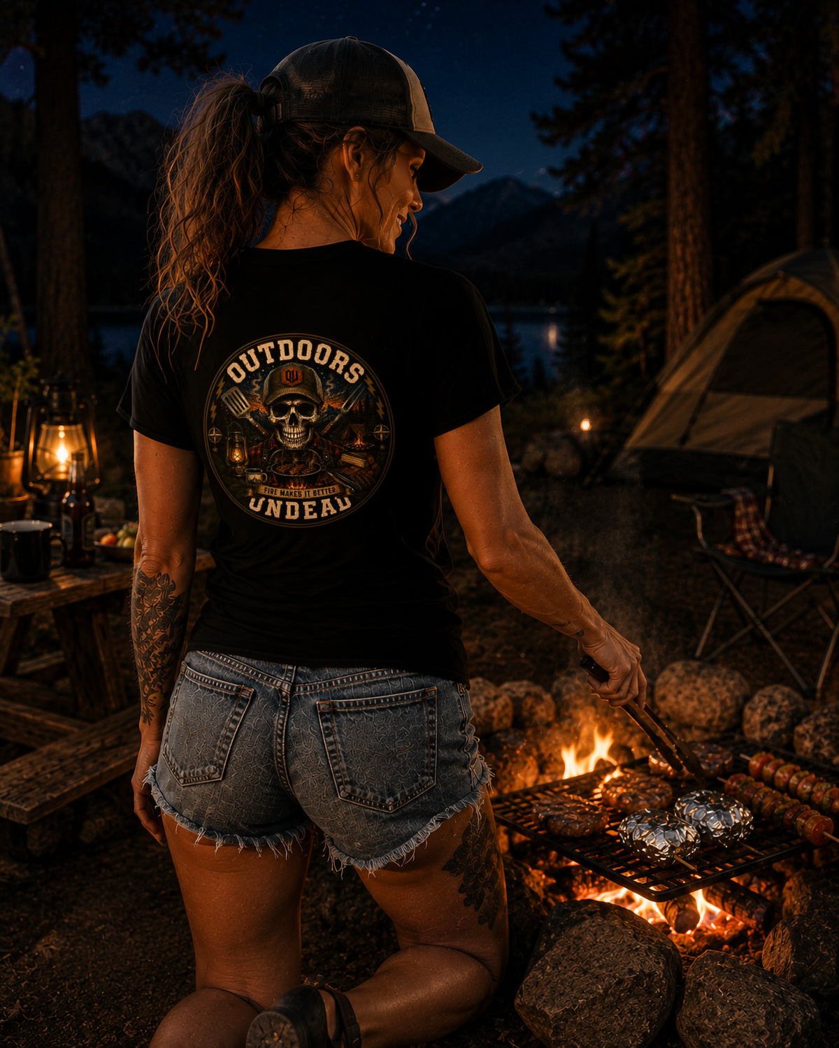 BBQ Camper-Vintage Round