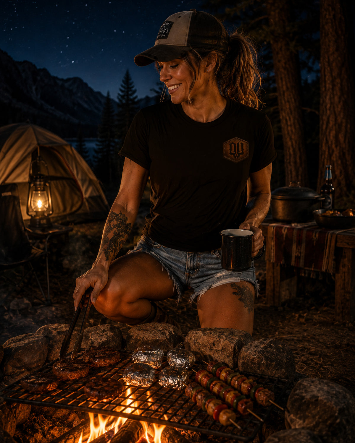 BBQ Camper-Vintage Round