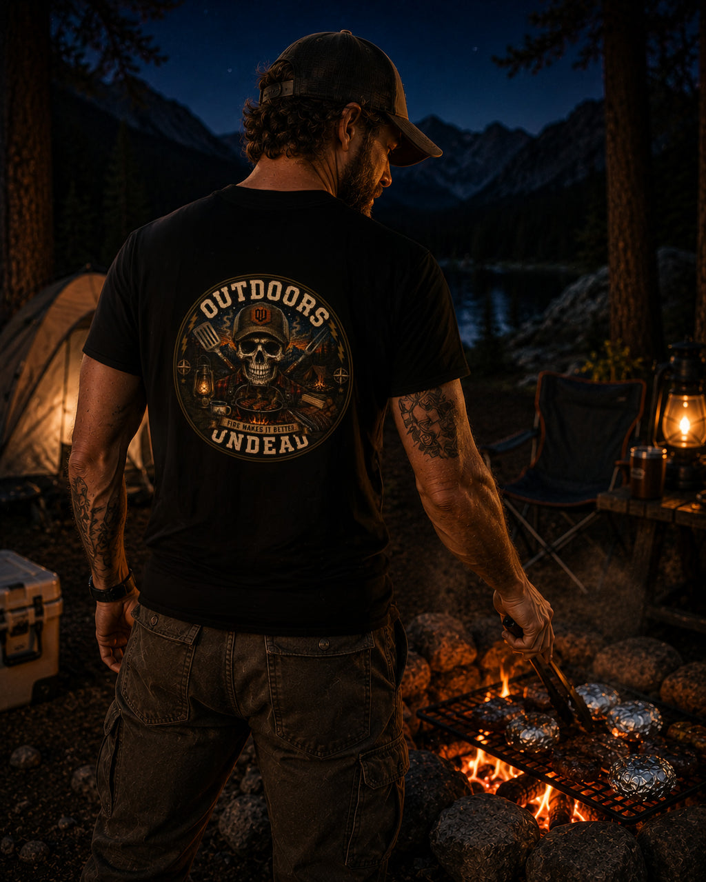 BBQ Camper-Vintage Round