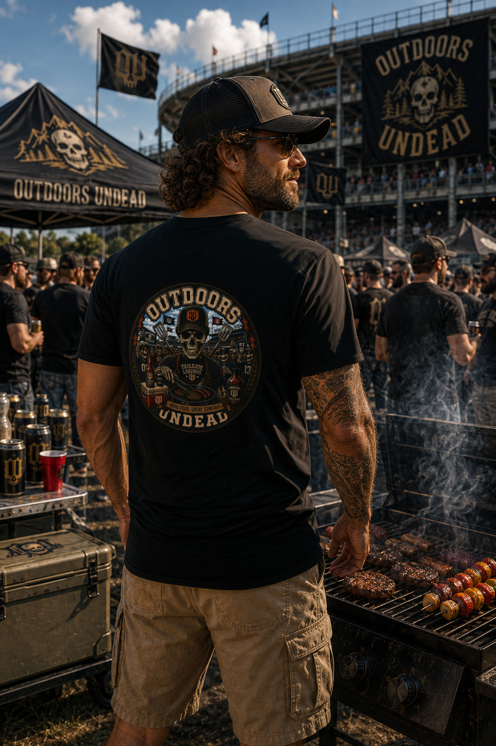 BBQ Tailgating-Vintage Round