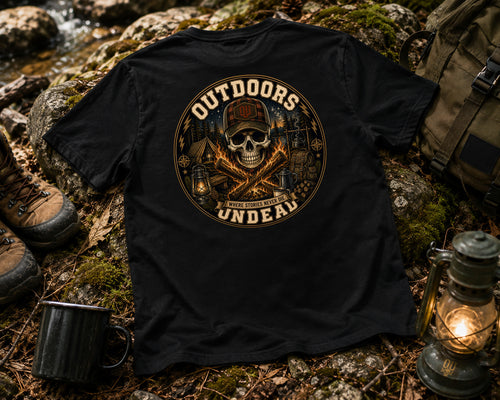 Camping-Fire Logs-Vintage Round