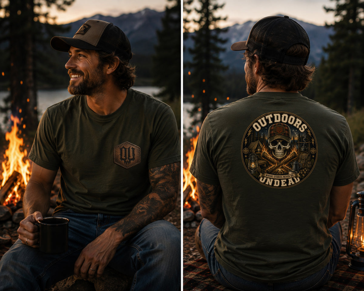 Camping-Fire Logs-Vintage Round