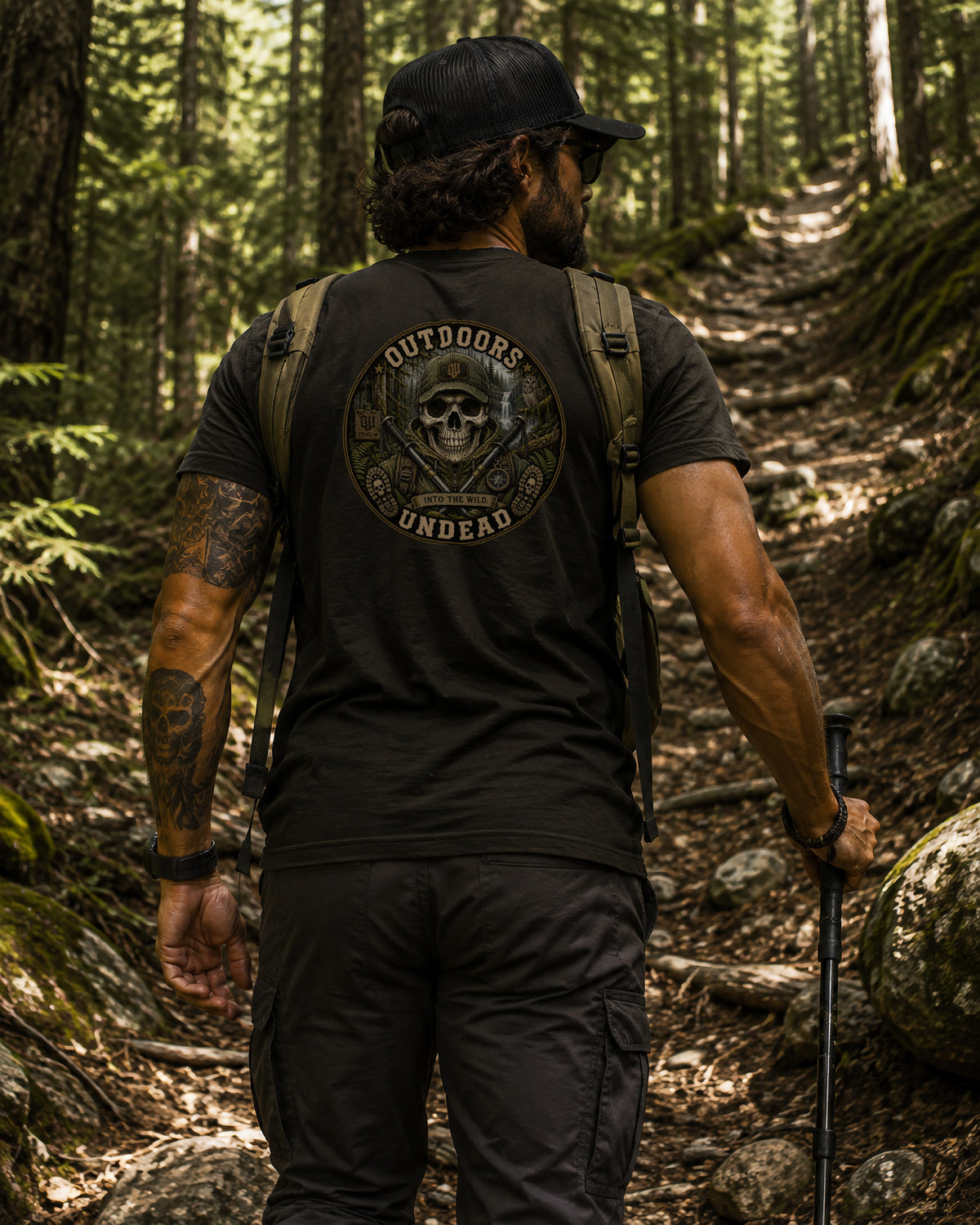 Hiker Deep Forest-Vintage Round