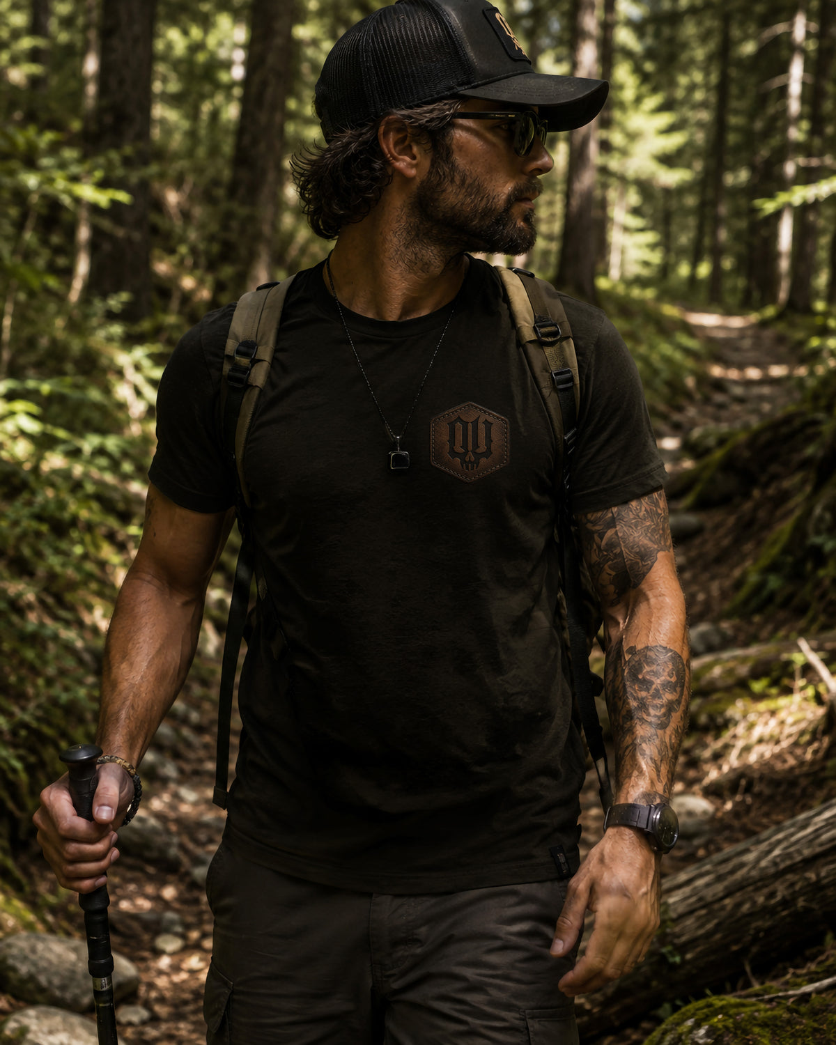 Hiker Deep Forest-Vintage Round
