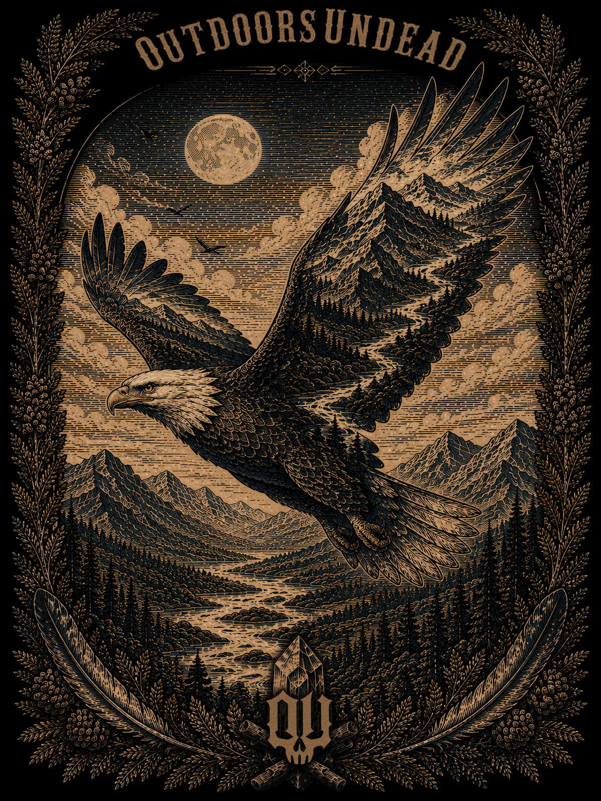 Natures Majesty-Flying Eagle
